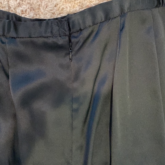 Custom Made Black Satin, Wide Leg Pants, Size is approximately 2X. - Picture 3 of 6